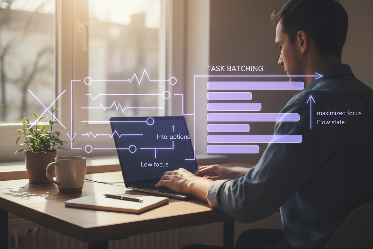 Kontextwechsel vermeiden: Wie du mit Task-Batching deine Konzentration maximierst